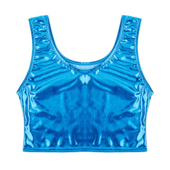 lake blue Liquid Mercury Micro Metallic Vest - pridevoyageshop.com - gay men’s harness, lingerie and fetish wear