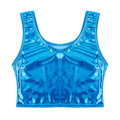 lake blue Liquid Mercury Micro Metallic Vest - pridevoyageshop.com - gay men’s harness, lingerie and fetish wear
