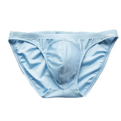 light blue Desmiit Men’s Below Sea Level Bikini Swim Briefs - pridevoyageshop.com - gay men’s sexy swim briefs, trunks, board shorts, and bikinis