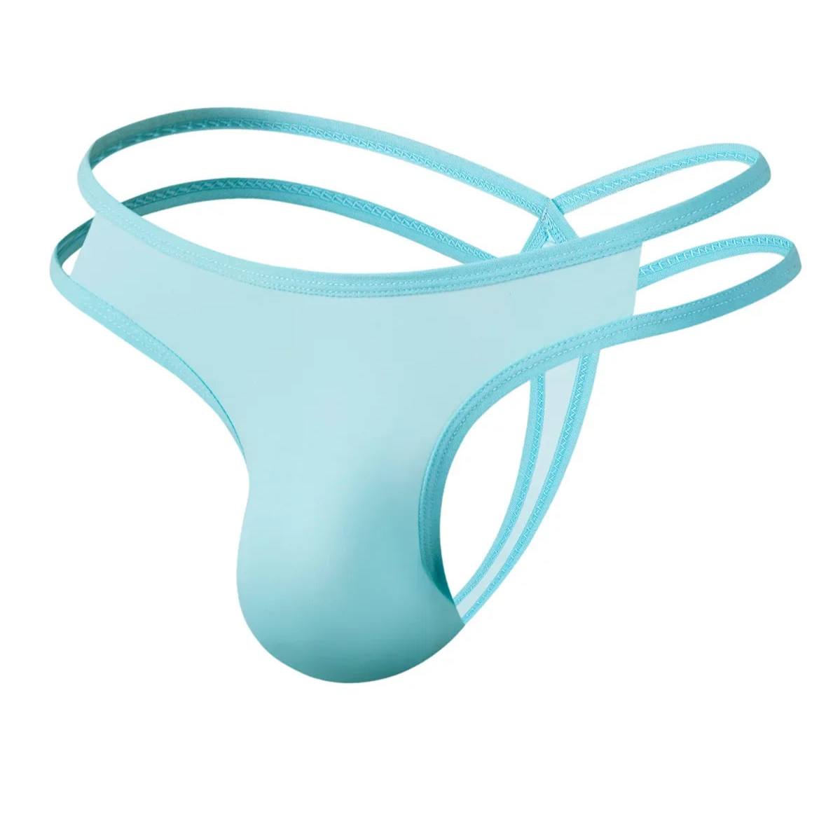 light blue Men’s Double-Strap Tease Thong - pridevoyageshop.com - gay men’s thongs, boxers, briefs and jockstraps