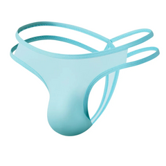light blue Men’s Double-Strap Tease Thong - pridevoyageshop.com - gay men’s thongs, boxers, briefs and jockstraps