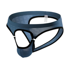 light blue Men’s Mesh Cutout Jockstrap - pridevoyageshop.com - gay men’s thongs, boxers, briefs and jockstraps