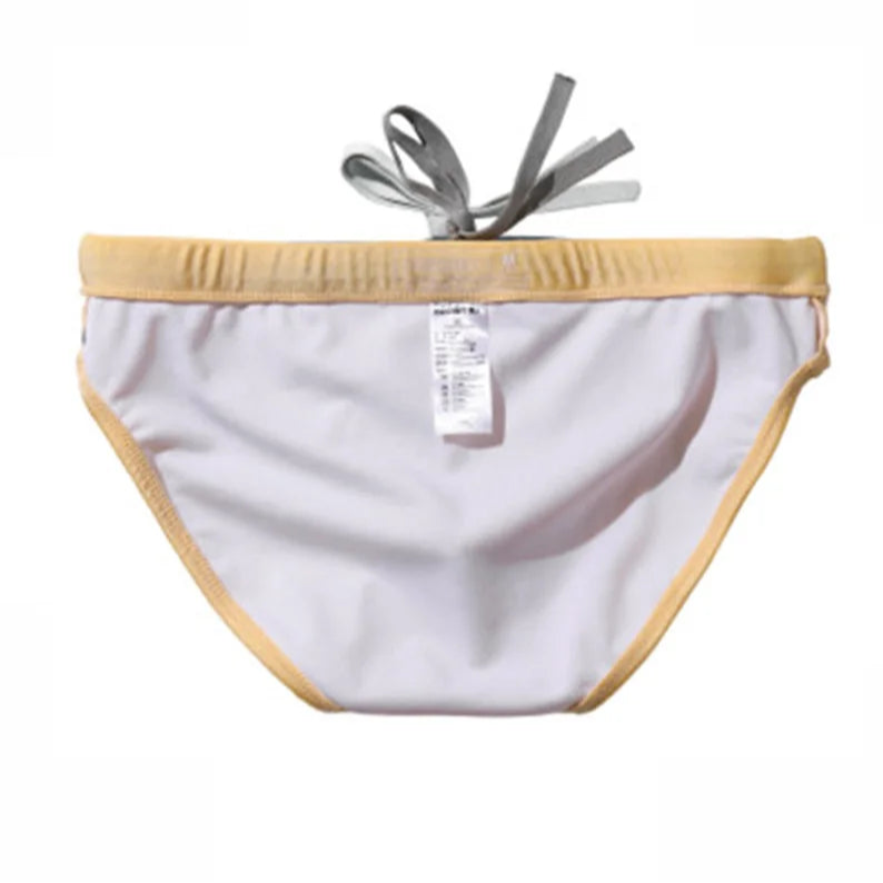 light yellow Men’s Pool Plumper Padded Swim Briefs - pridevoyageshop.com - gay men’s sexy swim briefs, trunks, board shorts, and bikinis