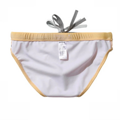 light yellow Men’s Pool Plumper Padded Swim Briefs - pridevoyageshop.com - gay men’s sexy swim briefs, trunks, board shorts, and bikinis