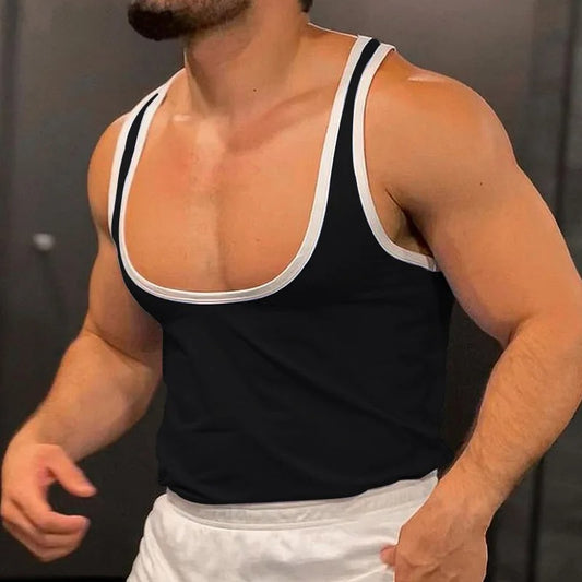 PecsShow Deep Scoop Neck Tank Top
