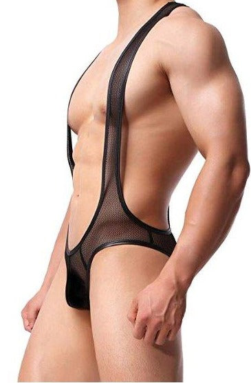 sex gay man in Gay Singlet and Bodysuit | Mesh Low Cut Jockstrap Singlet - Men's Singlets, Bodysuits, Rompers & Jumpsuits - pridevoyageshop.com