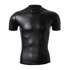 mock Neck Black Blacksmith Armor Wetlook PU Fetish Top - pridevoyageshop.com - gay men's fashion, clubwear, party outfit-58fd-41aa-be4a-0b32e3c42e73