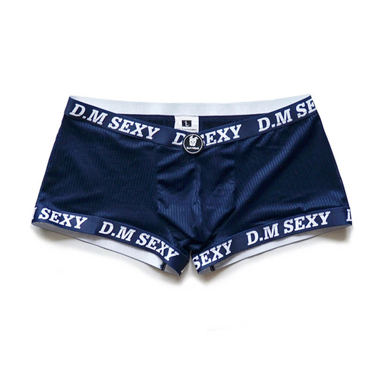 navy blue D.M SEXY Mesh Boxers - pridevoyageshop.com - gay men’s thongs, boxers, briefs and jockstraps