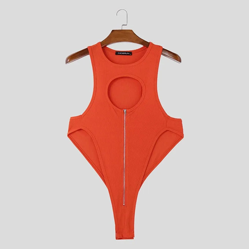 orange Chest Code Front-Zip Body - pridevoyageshop.com - gay men’s harness, lingerie and fetish wear