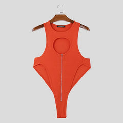 orange Chest Code Front-Zip Body - pridevoyageshop.com - gay men’s harness, lingerie and fetish wear