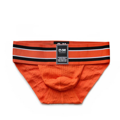 orange Men’s D.M. Label Stripe Jock Briefs - pridevoyageshop.com - gay men’s thongs, boxers, briefs and jockstraps