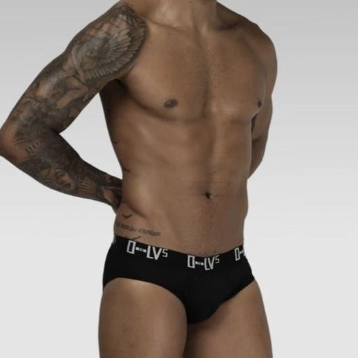 a hot gay man in black gray ORLVS Gay Men's Basic Briefs - pridevoyageshop.com - gay men’s underwear and swimwear