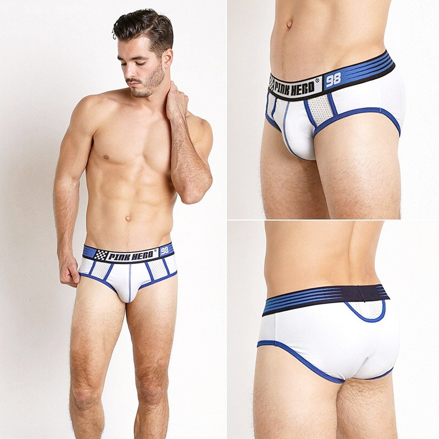a hot gay man in Men's 98' Mesh Brief 5-Pack - pridevoyageshop.com - gay men’s underwear and swimwear