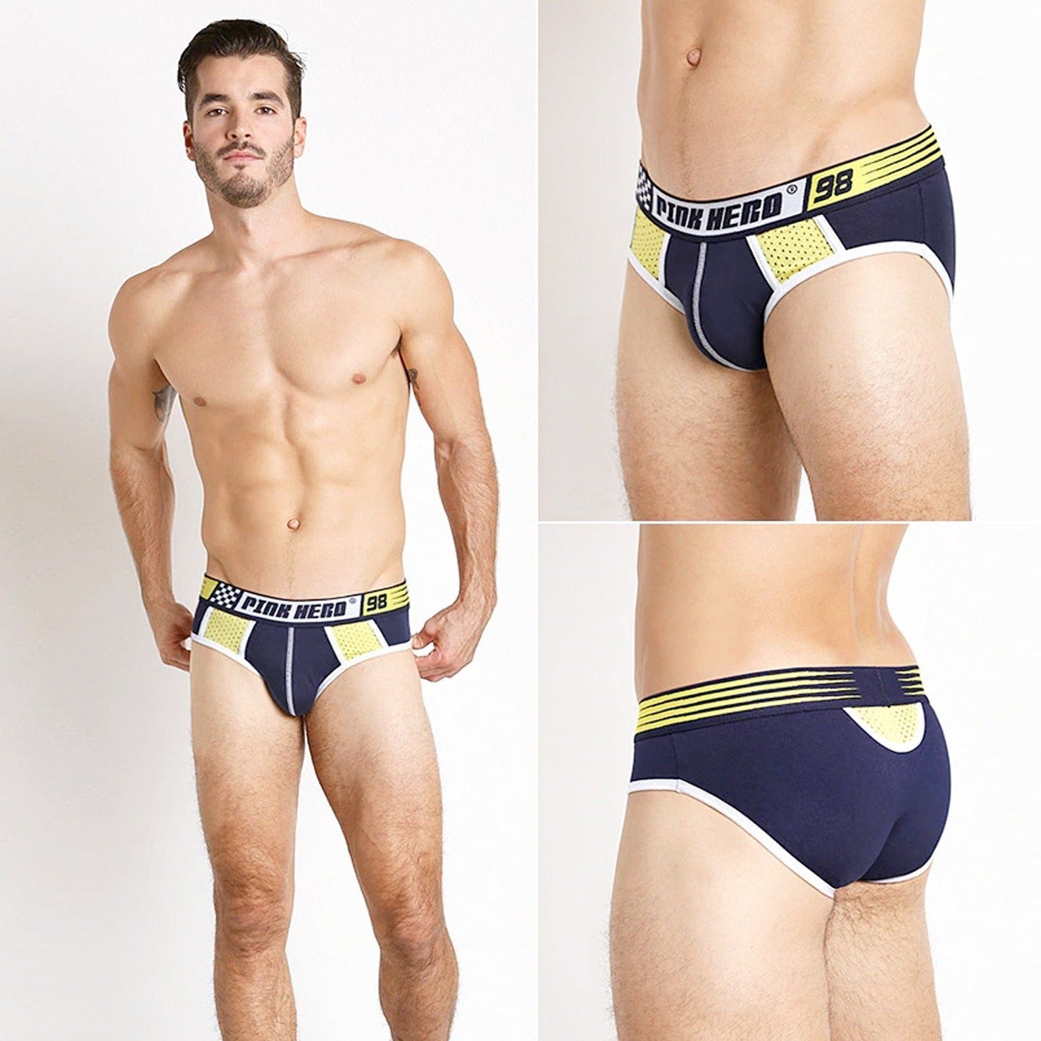a hot gay man in Men's 98' Mesh Brief 5-Pack - pridevoyageshop.com - gay men’s underwear and swimwear