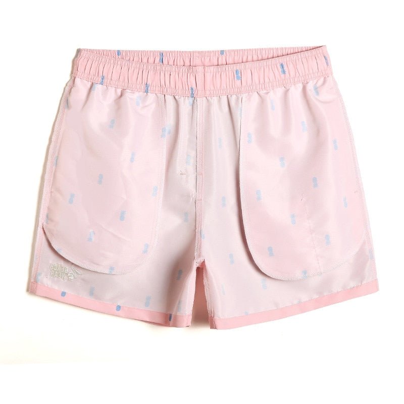 Pink Cute Pineapple Board Shorts - pridevoyageshop.com - gay men’s underwear and swimwear