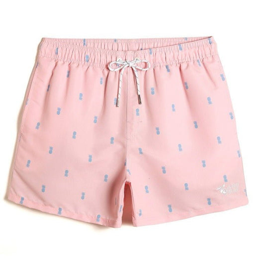 Pink Cute Pineapple Board Shorts - pridevoyageshop.com - gay men’s underwear and swimwear