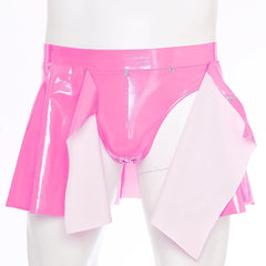pink Men’s Snap & Strut PVC Kink Skirt BriefMen’s Snap & Strut PVC Kink Skirt Brief - pridevoyageshop.com - gay men’s thongs, boxers, briefs and jockstraps