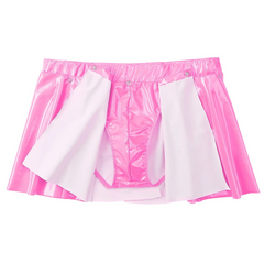 pink Men’s Snap & Strut PVC Kink Skirt BriefMen’s Snap & Strut PVC Kink Skirt Brief - pridevoyageshop.com - gay men’s thongs, boxers, briefs and jockstraps