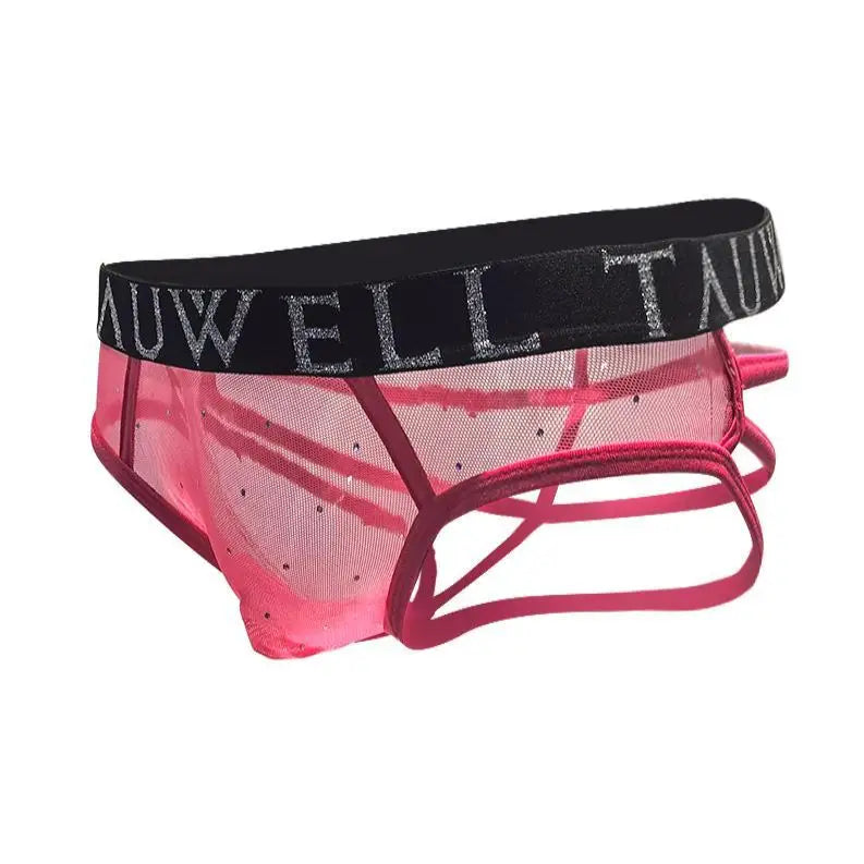pink Men’s Tauwell Sheer Strappy Jockstrap - pridevoyageshop.com - gay men’s thongs, boxers, briefs and jockstraps