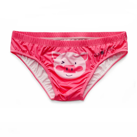 pink pig DM Men’s Cheeky Critters & Fruit Print Brief - pridevoyageshop.com - gay men’s thongs, boxers, briefs and jockstraps