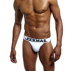 hot gay man in white Jockmail Classic Jockstrap: Best Jockstrap & Male Jockstraps- pridevoyageshop.com - gay men’s underwear and swimwear