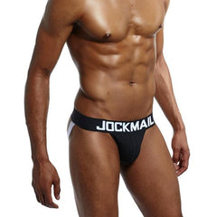 hot gay man in black Jockmail Classic Jockstrap: Best Jockstrap & Male Jockstraps- pridevoyageshop.com - gay men’s underwear and swimwear