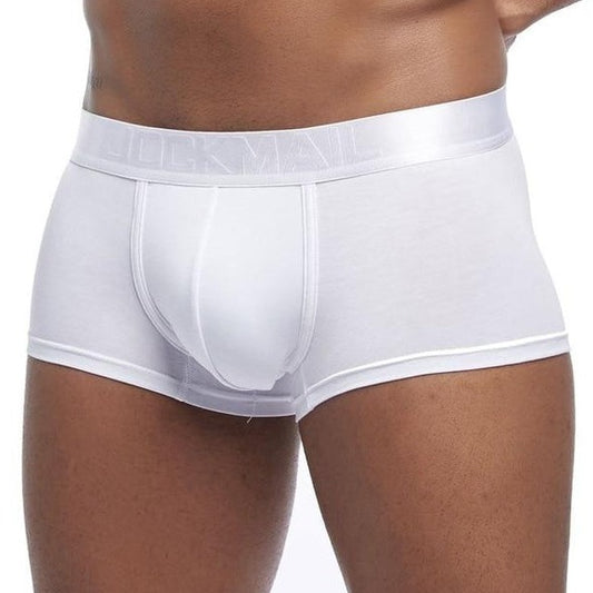 white Jockmail Modal Pouch Boxers | Gay Underwear- pridevoyageshop.com - gay men’s underwear and swimwear