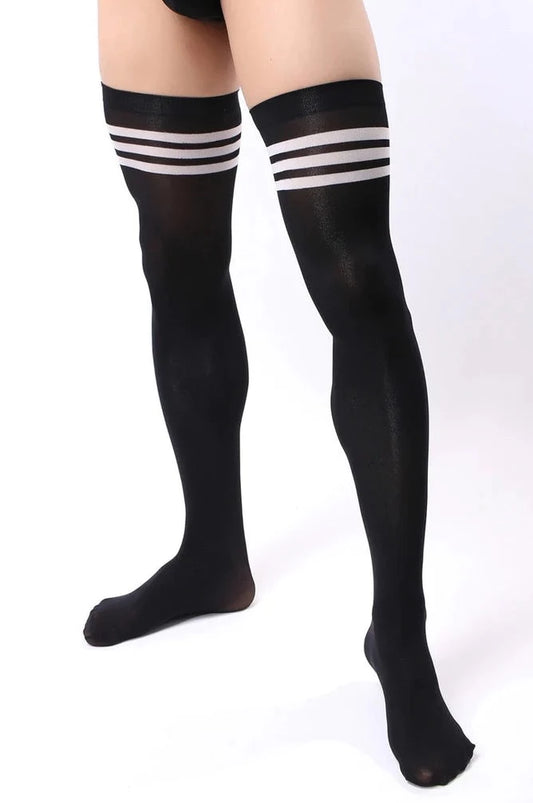Black Over the Calf Socks: Long Sports Socks for Men | Gays Socks