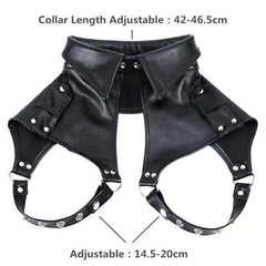 size chart of Black Leather Chest Harness: Clubbing Wear for Guys- pridevoyageshop.com - gay men’s harness, lingerie and fetish wear