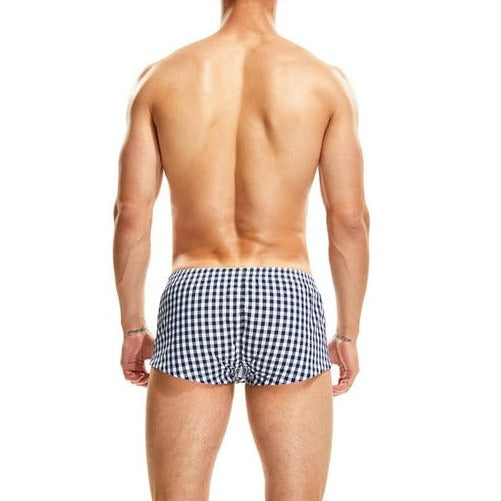 hot gay man in black SEOBEAN Men's Basic Tight Chequered Boxer | Gay Underwear- pridevoyageshop.com - gay men’s underwear and swimwear