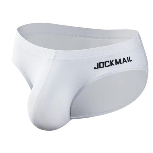 white Jockmail Essence Pouch Briefs | Gay Mens Underwear- pridevoyageshop.com - gay men’s underwear and swimwear