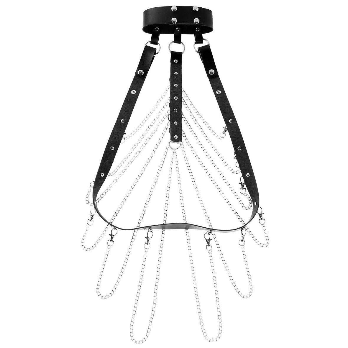 details of Mens Leather and Metal Chain Harness | Gay Harness- pridevoyageshop.com - gay men’s harness, lingerie and fetish wear