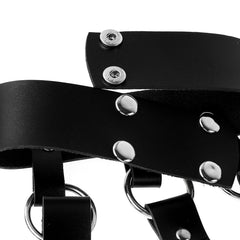 details of Mens Leather and Metal Chain Harness | Gay Harness- pridevoyageshop.com - gay men’s harness, lingerie and fetish wear