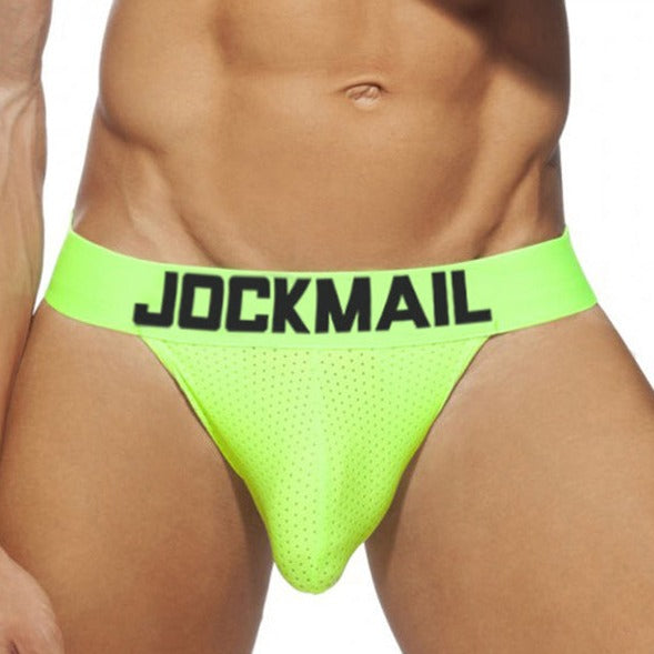hot gay man in green Jockmail Men's Neon Party Jockstrap- pridevoyageshop.com - gay men’s underwear and swimwear