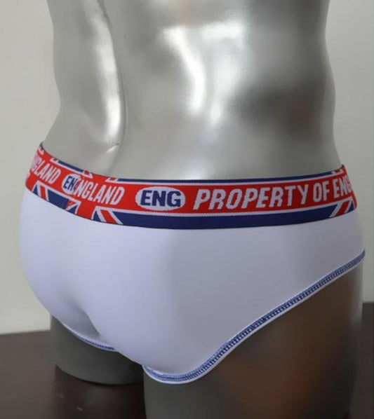 Gay Men's Property of England Briefs - pridevoyageshop.com - gay men’s underwear and swimwear