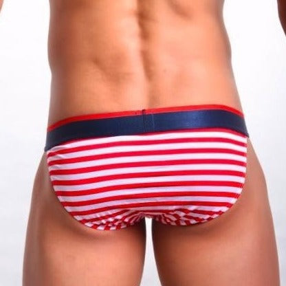 a sexy gay man in American's Side Show Briefs - pridevoyageshop.com - gay men’s underwear and swimwear