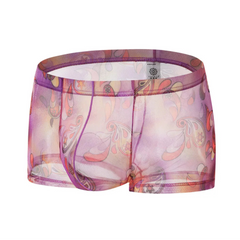 purple Men’s Print See-Through Boxers - pridevoyageshop.com - gay men’s thongs, boxers, briefs and jockstraps