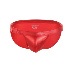 red Men’s Buck Me Swim Briefs - pridevoyageshop.com - gay men’s sexy swim briefs, trunks, board shorts, and bikinis