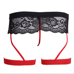 red Men’s Lace Garter Skirt Thong - pridevoyageshop.com - gay men’s thongs, boxers, briefs and jockstraps