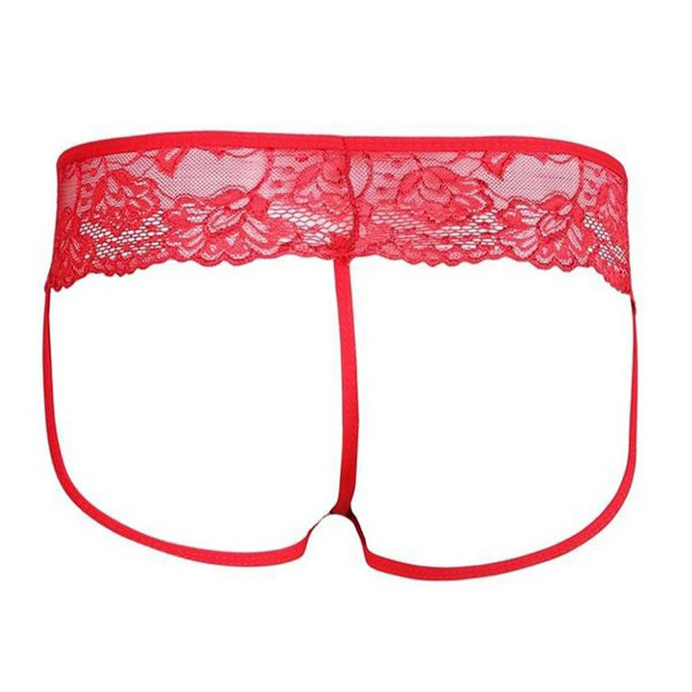 red Men's Queer Lace Cage Thong - pridevoyageshop.com - gay men’s thongs, boxers, briefs and jockstraps