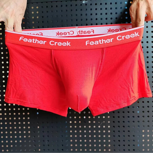red Men’s Trophy Trunk Super-Big Pouch Boxers - pridevoyageshop.com - gay men’s thongs, boxers, briefs and jockstraps
