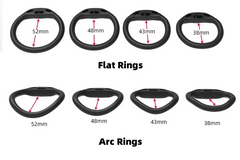 ring size details of Begging Hive Chastity Cage from Pridevoyageshop