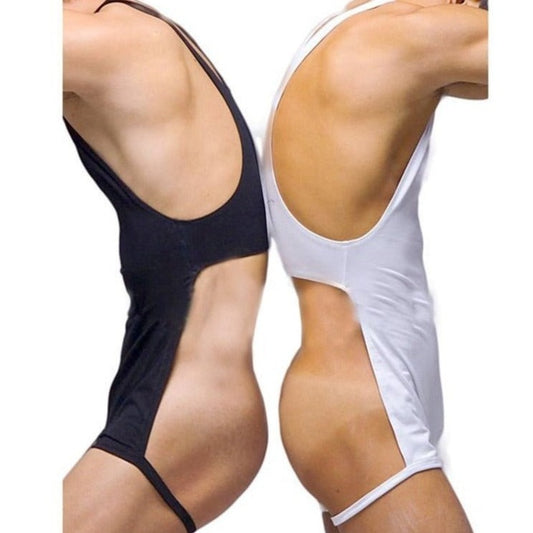 Gay Bodysuit and Singlet | Show It Off Blackless Bodysuit - Men's Singlets, Bodysuits, Leotard & Unitard - pridevoyageshop.com