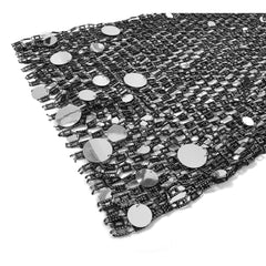 silver coinmail tank flat lay with metal disc mesh and chain drape detailing – pridevoyageshop.com – gay men’s harness, lingerie and fetish wear