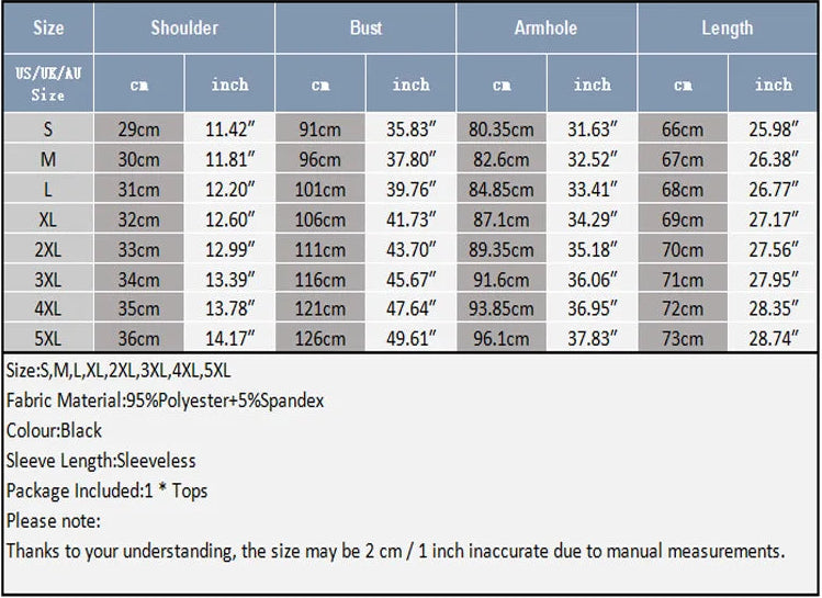 size chart of Black Cruising Bait Cutout Top - pridevoyageshop.com - gay men's harness, fetish gear, rave outfit