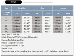 size chart of Chest Code Front-Zip Body - pridevoyageshop.com - gay men’s harness, lingerie and fetish wear