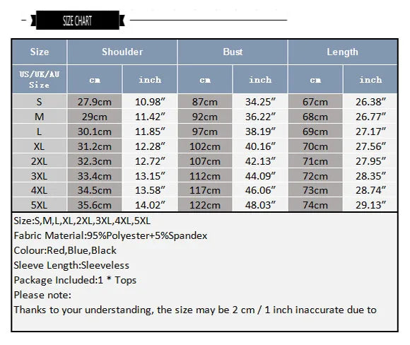 size chart of Come Through Suspender Tank - pridevoyageshop.com - gay men's fashion, clubwear, party outfit