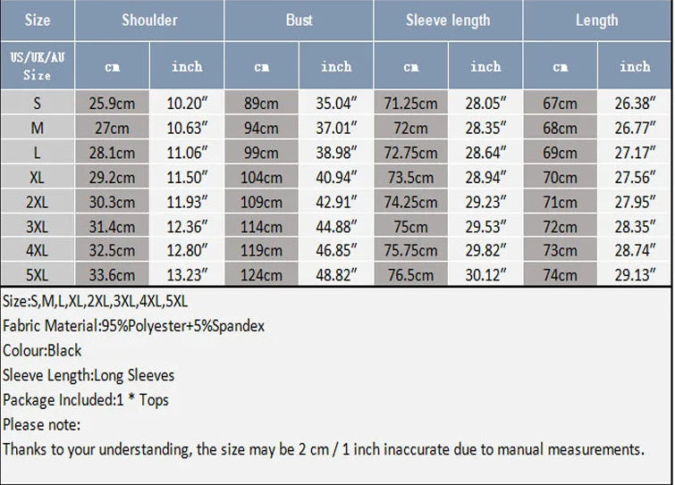 size chart of Flesh Show Sheer Mesh Long Sleeve Shirt - pridevoyageshop.com - gay men's fashion, clubwear, party outfit