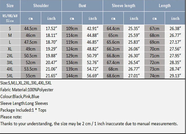 size chart of Hook Fishnet Long Sleeve Top - pridevoyageshop.com - gay men's fashion, clubwear, party outfit