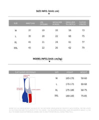 size chart of Men’s Championship Chest-Band Singlet – pridevoyageshop.com – gay men’s harness, lingerie and fetish wear